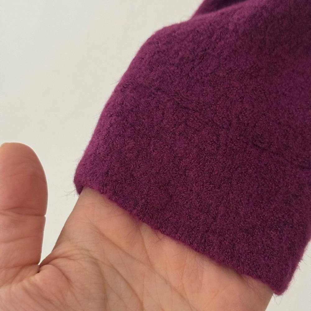 Jaki London Assymetrical Red Violet Seamless Knit Sweater - S/M - Made in Italy - Picture 2 of 8